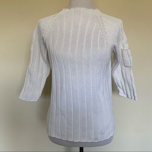 Halogen three quarter length sleeve sweater.